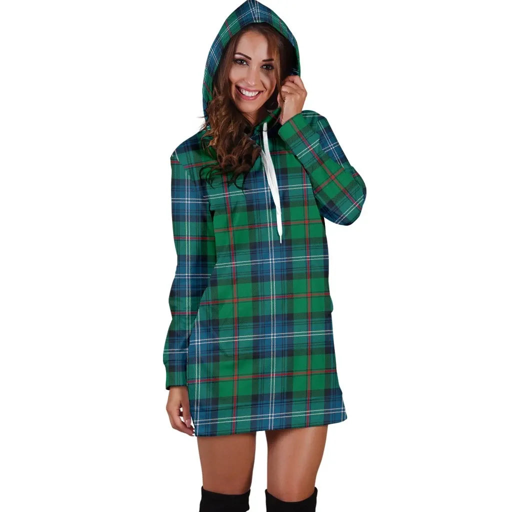 Urquhart Ancient Tartan Plaid Hoodie Dress