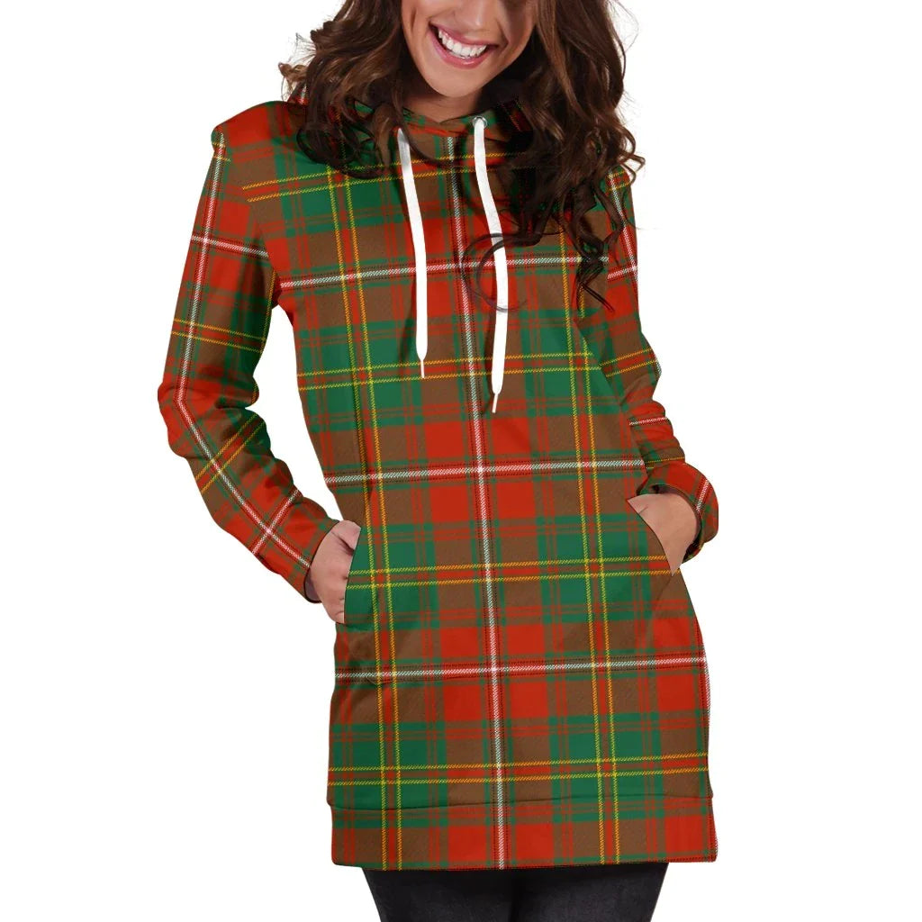 Hay Ancient Tartan Plaid Hoodie Dress