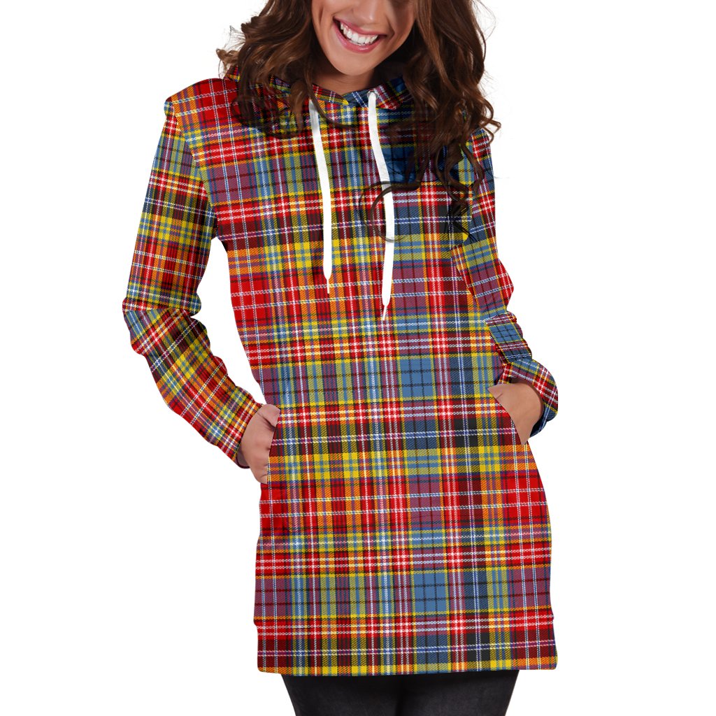 Drummond of Strathallan Tartan Plaid Hoodie Dress