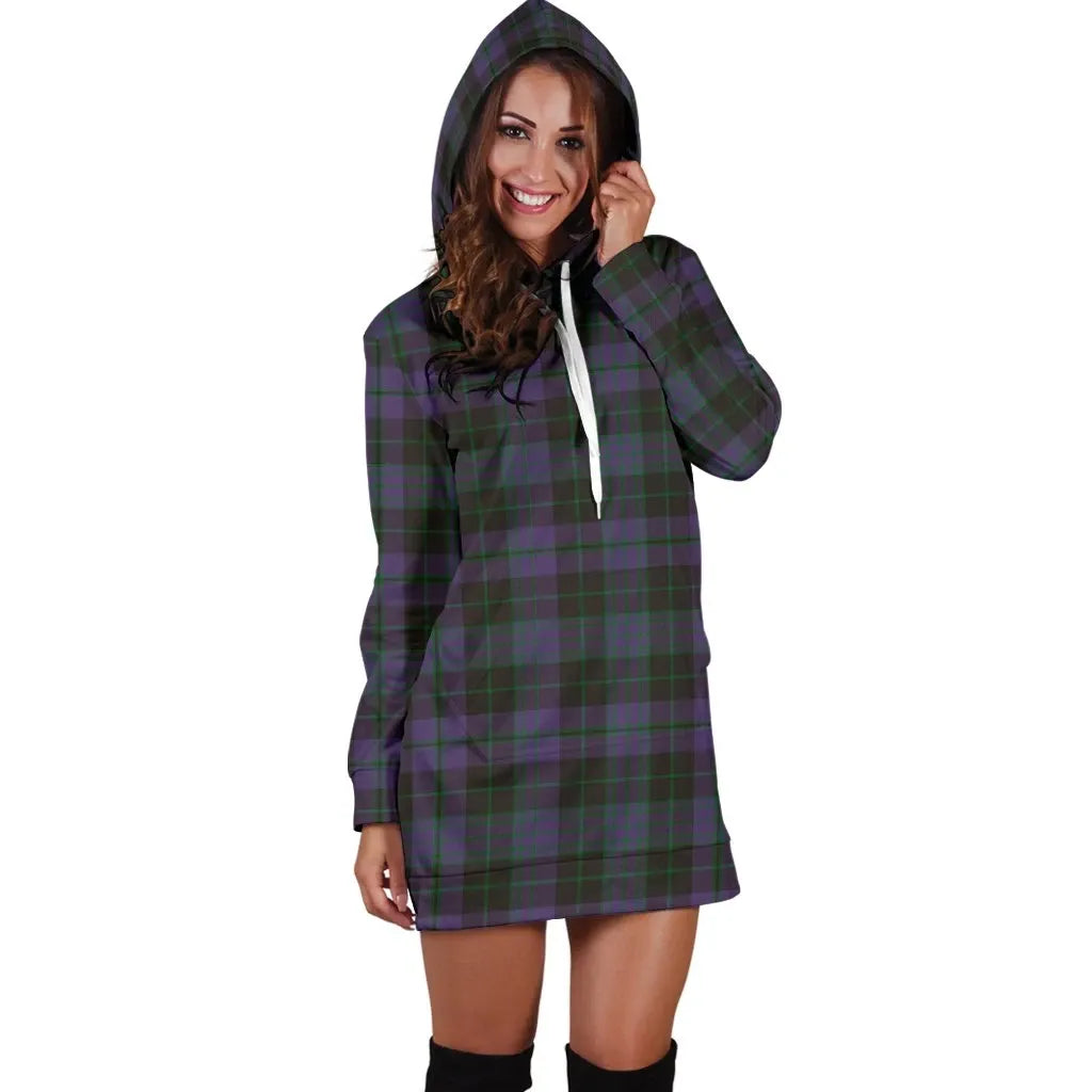 Clergy Green Tartan Plaid Hoodie Dress