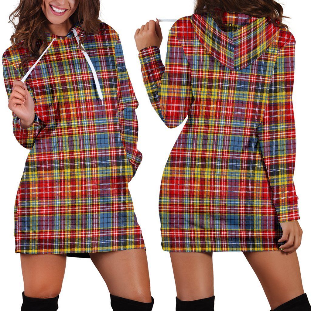 Drummond of Strathallan Tartan Plaid Hoodie Dress