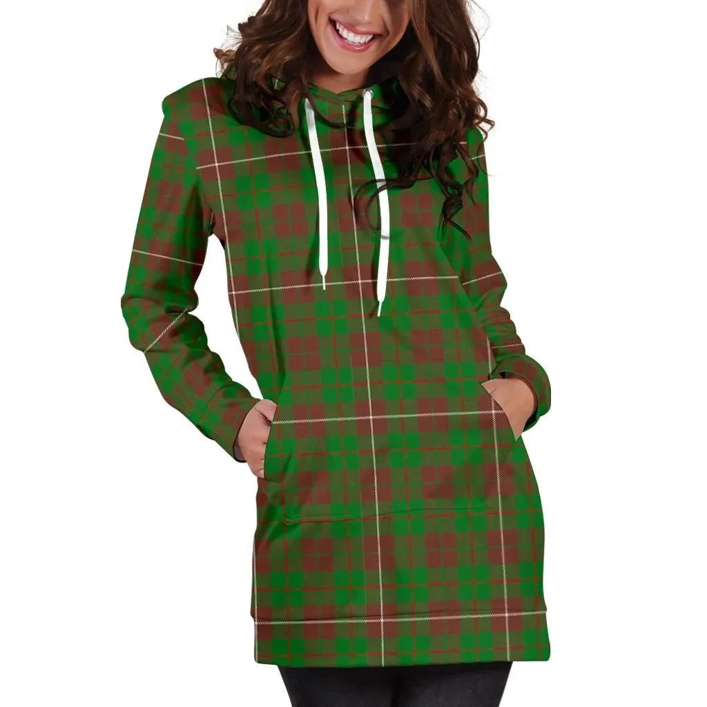 MacKinnon Hunting Modern Tartan Plaid Hoodie Dress