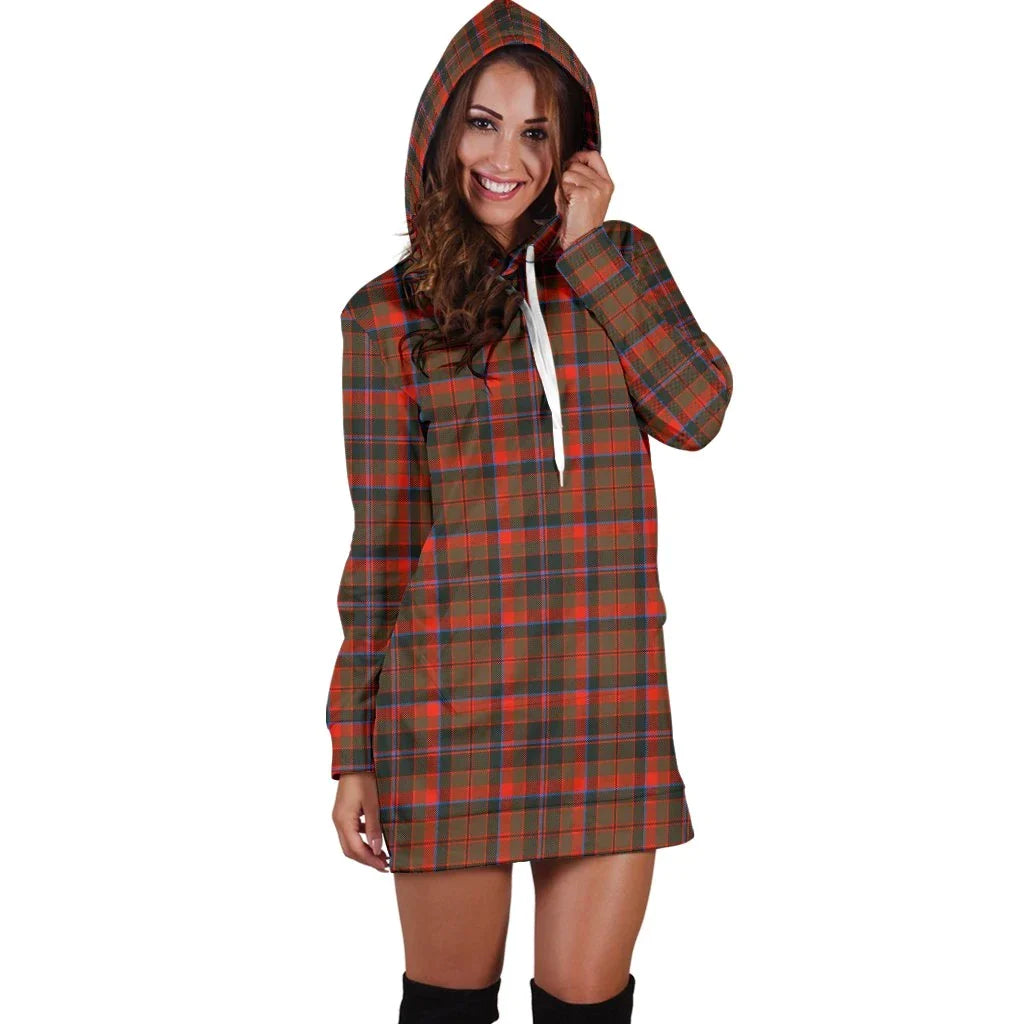 Cumming Hunting Weathered Tartan Plaid Hoodie Dress
