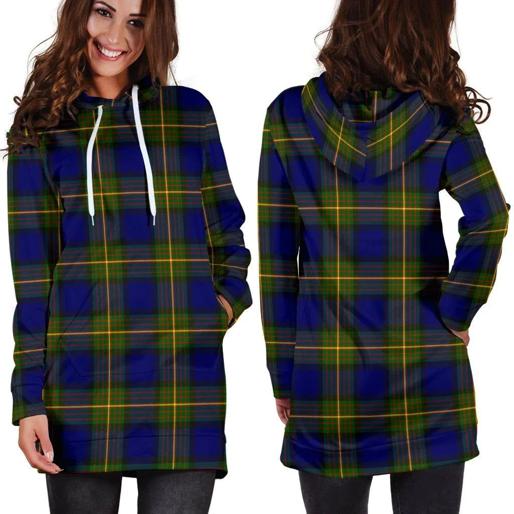 More (Muir) Tartan Plaid Hoodie Dress