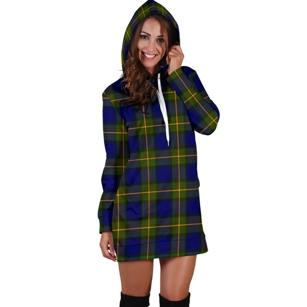 More (Muir) Tartan Plaid Hoodie Dress