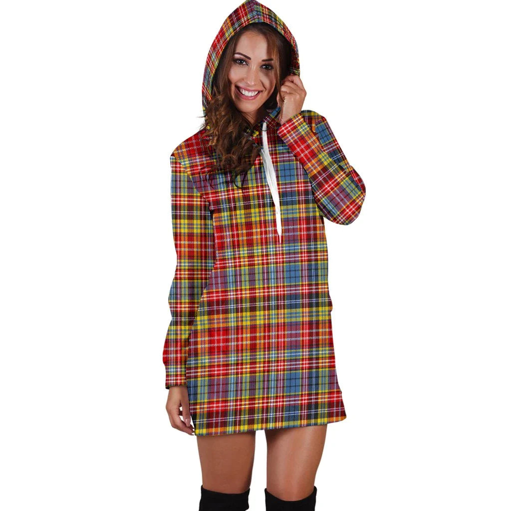 Drummond of Strathallan Tartan Plaid Hoodie Dress