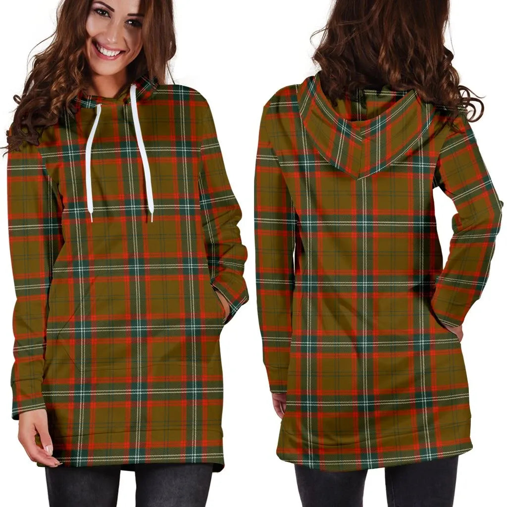 Seton Hunting Modern Tartan Plaid Hoodie Dress