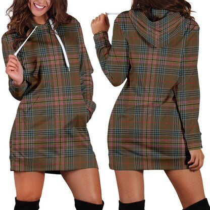 Kennedy Weathered Tartan Plaid Hoodie Dress