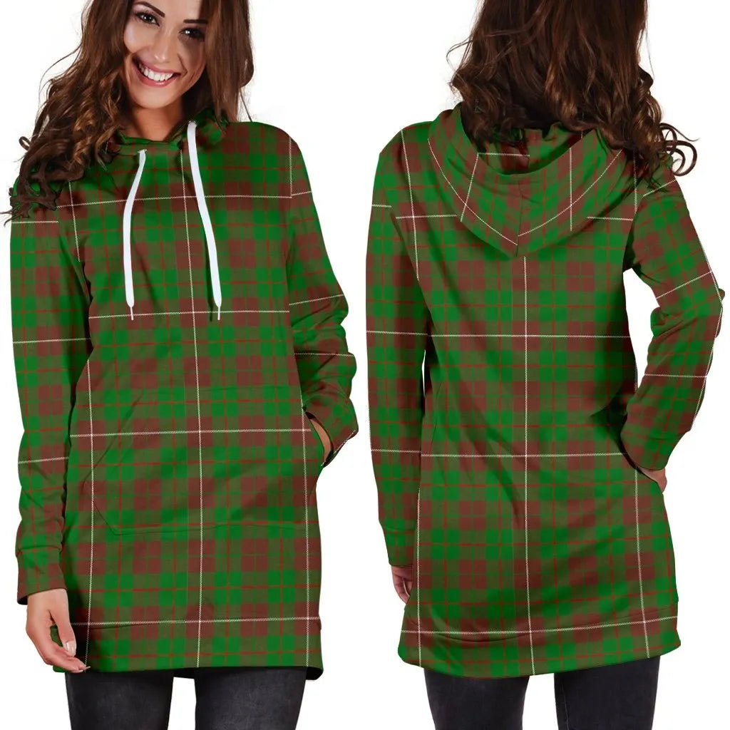 MacKinnon Hunting Modern Tartan Plaid Hoodie Dress