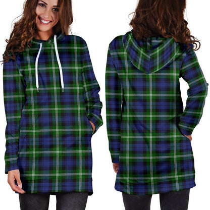 Baillie Modern Tartan Plaid Hoodie Dress