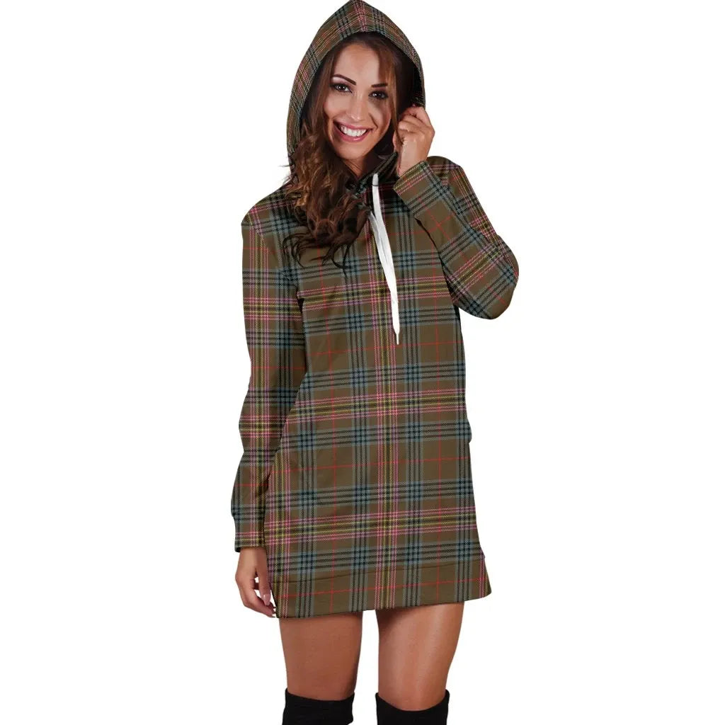 Kennedy Weathered Tartan Plaid Hoodie Dress