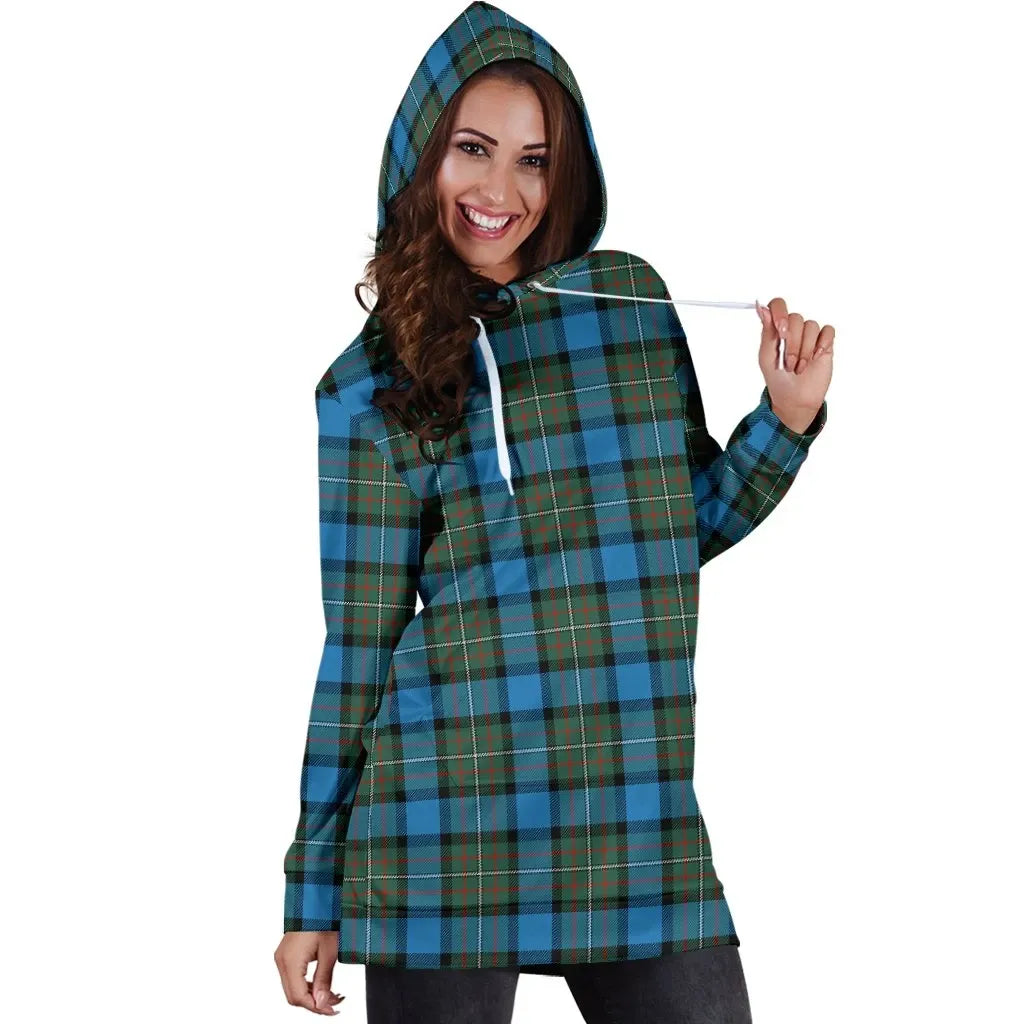 Fergusson Ancient Tartan Plaid Hoodie Dress