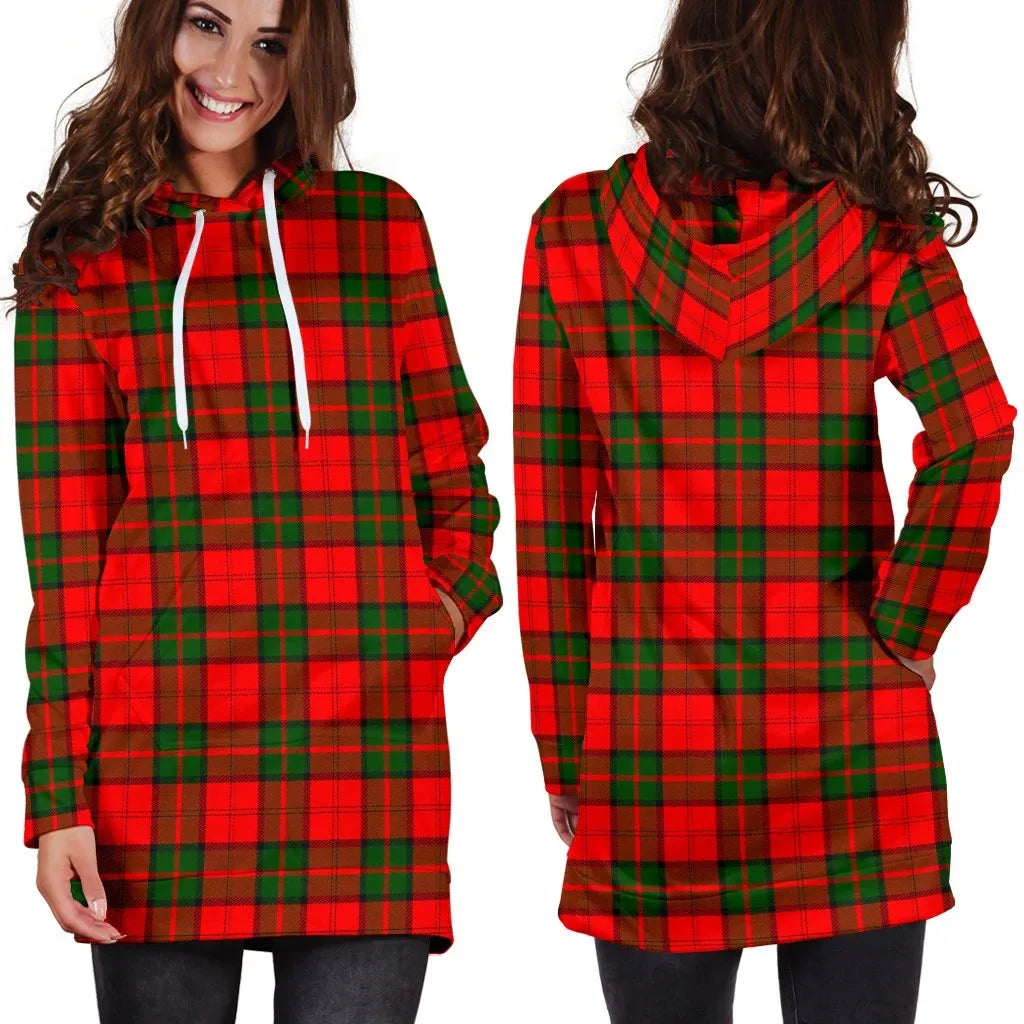 Dunbar Modern Tartan Plaid Hoodie Dress