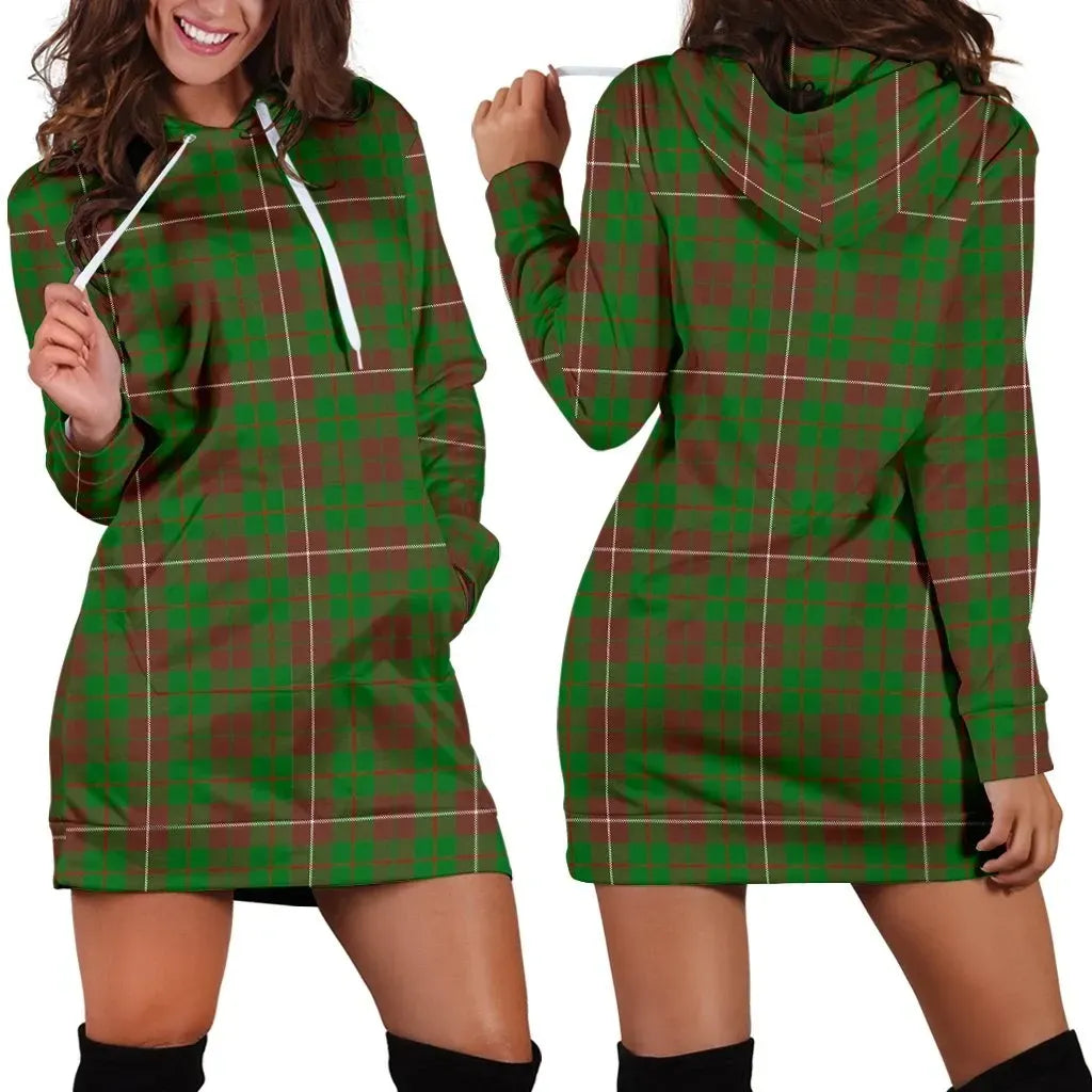 MacKinnon Hunting Modern Tartan Plaid Hoodie Dress