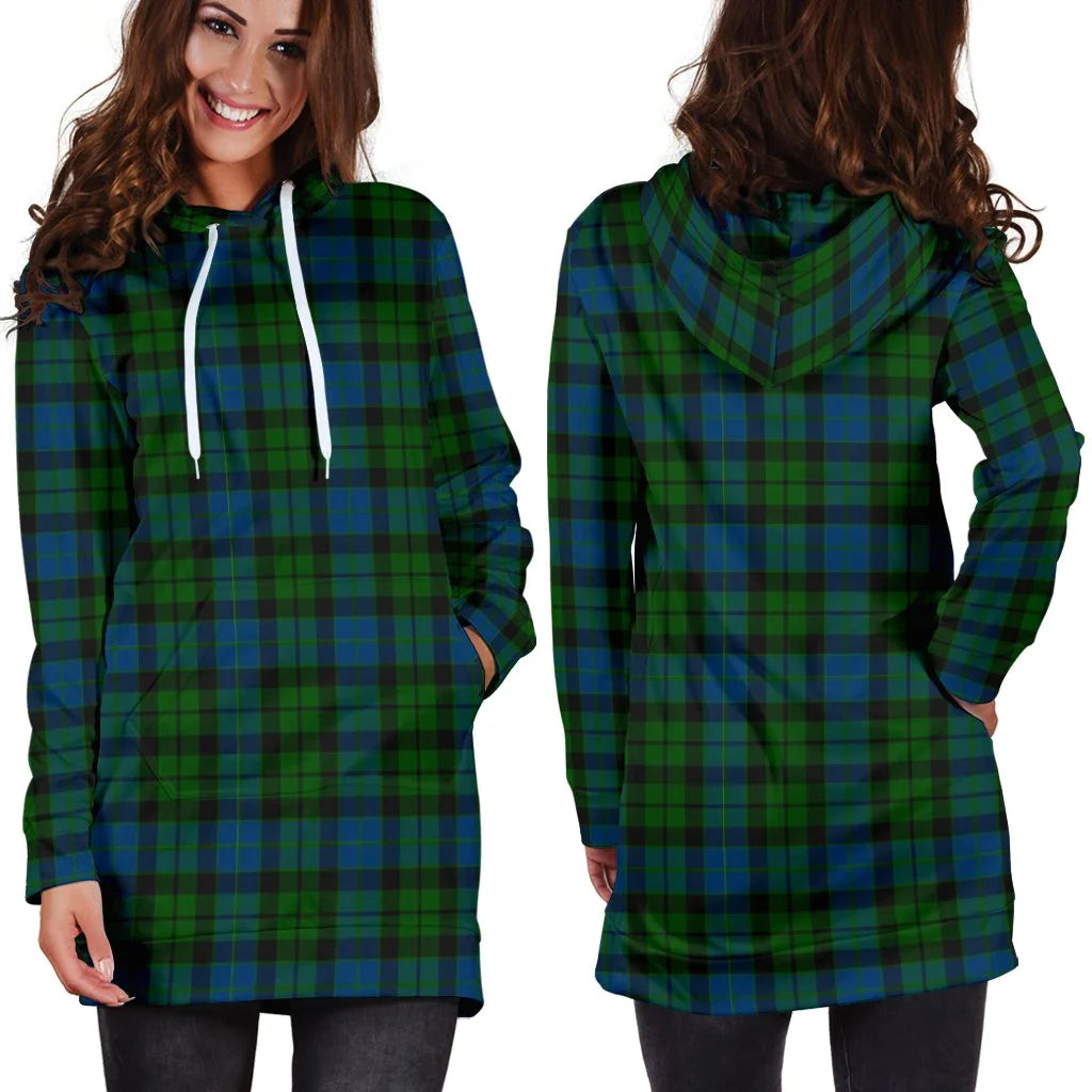 MacKay Modern Tartan Plaid Hoodie Dress