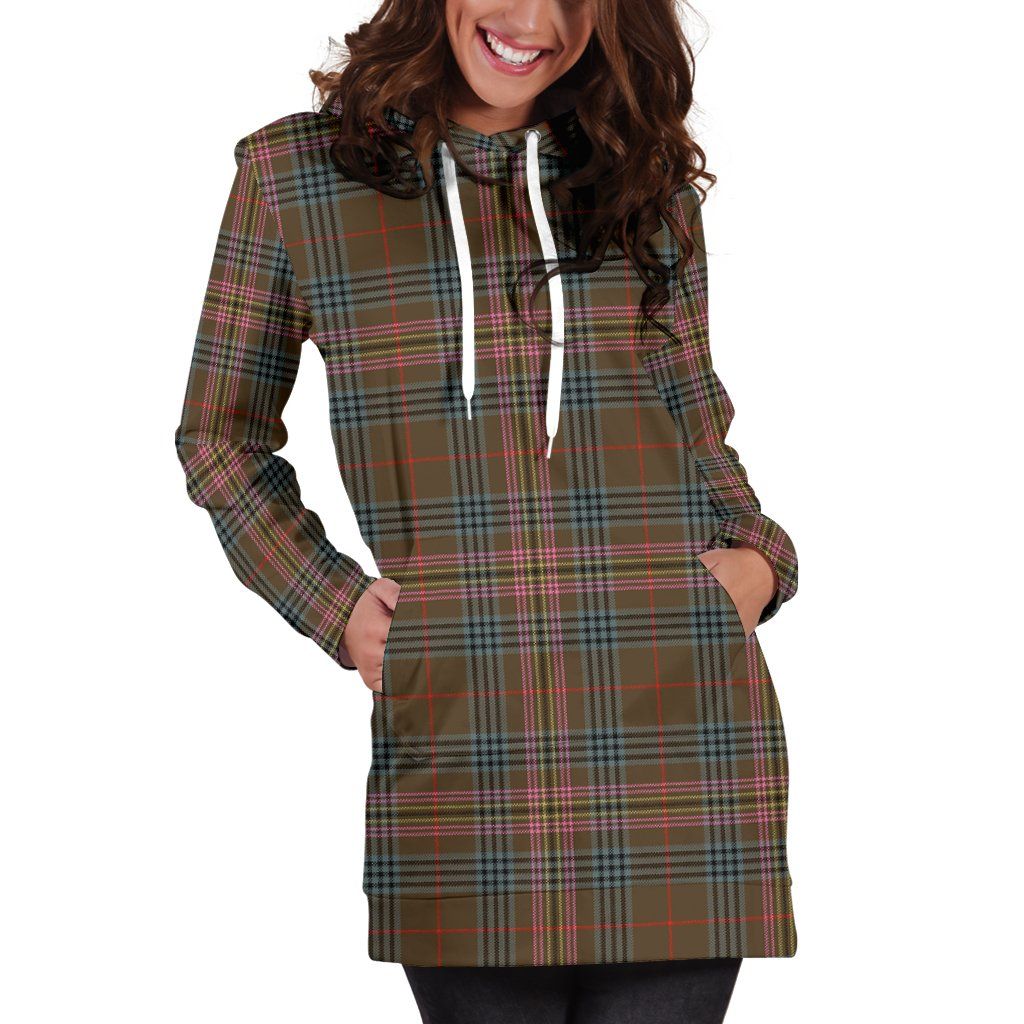 Kennedy Weathered Tartan Plaid Hoodie Dress