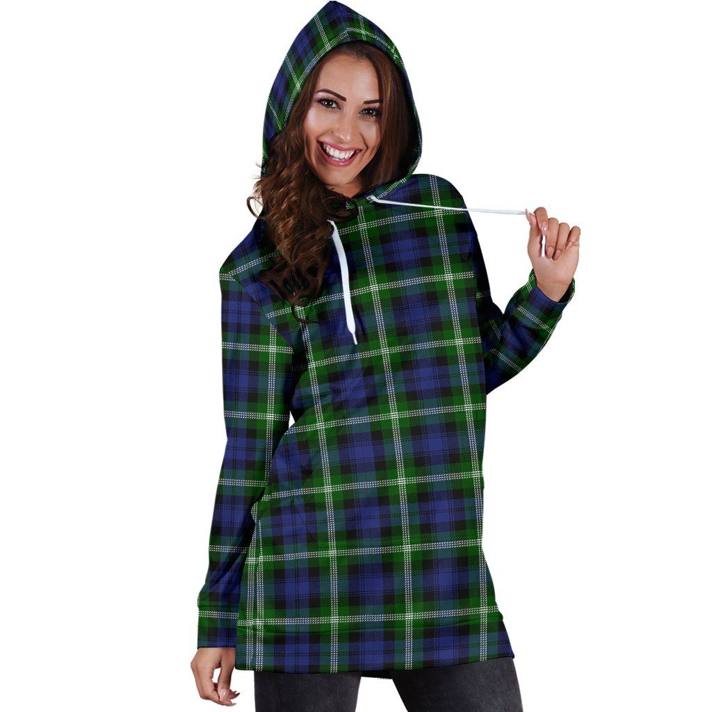 Baillie Modern Tartan Plaid Hoodie Dress