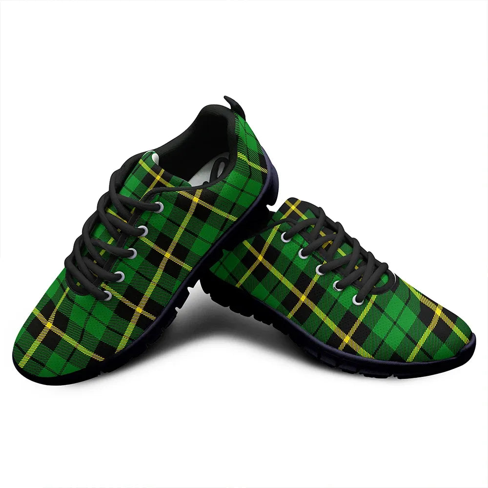 Wallace Hunting - Green Tartan Plaid Sneakers