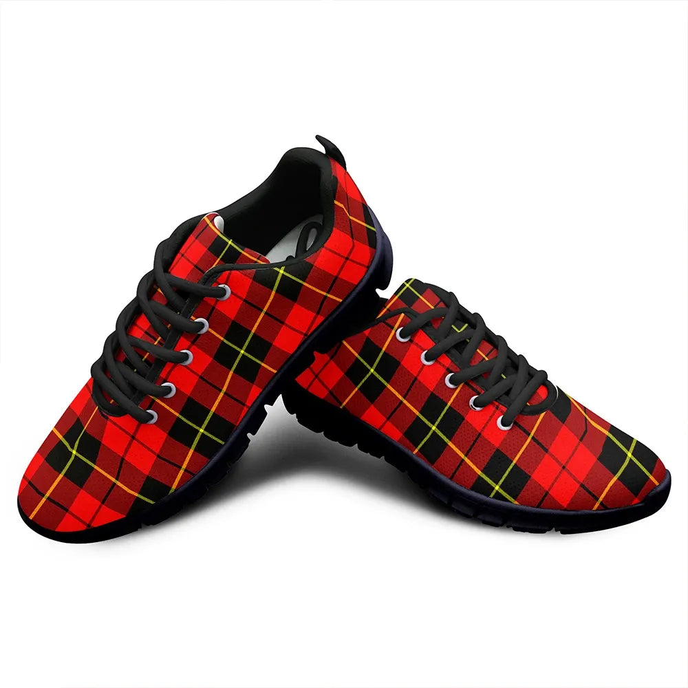 Wallace Hunting - Red Tartan Plaid Sneakers