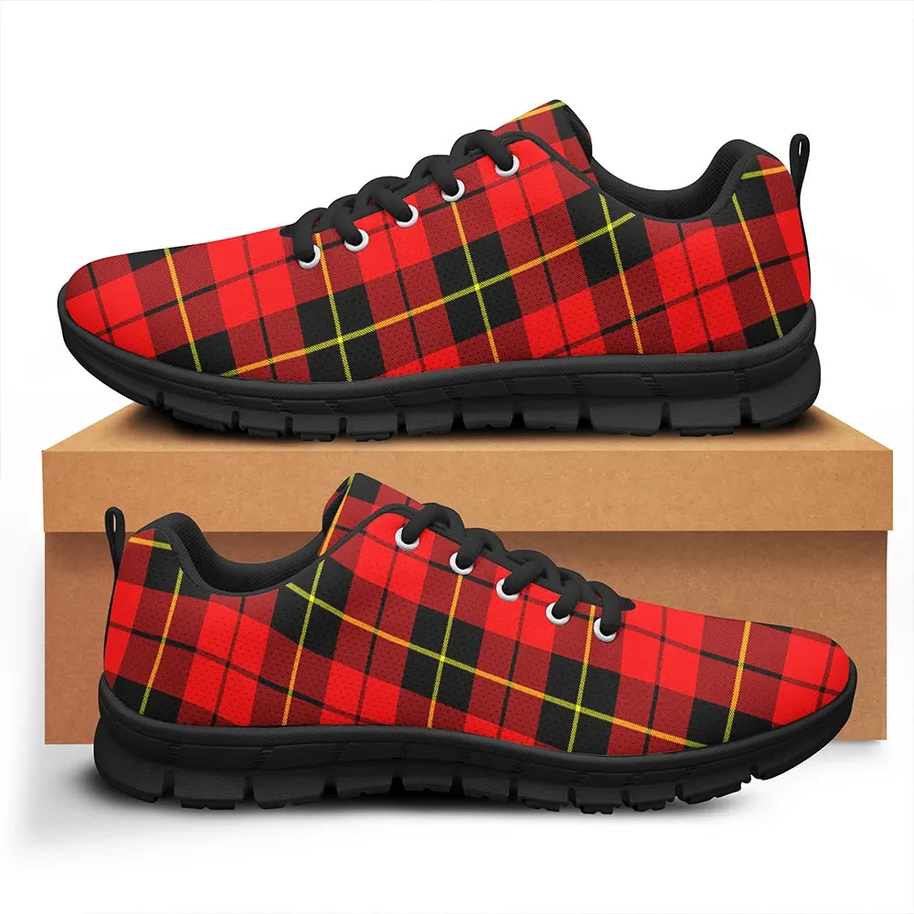 Wallace Hunting - Red Tartan Plaid Sneakers