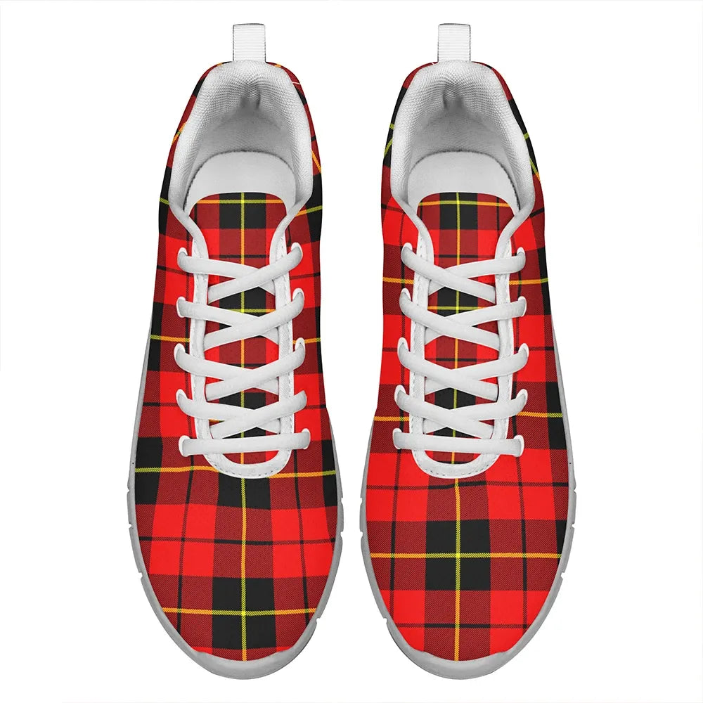 Wallace Hunting - Red Tartan Plaid Sneakers