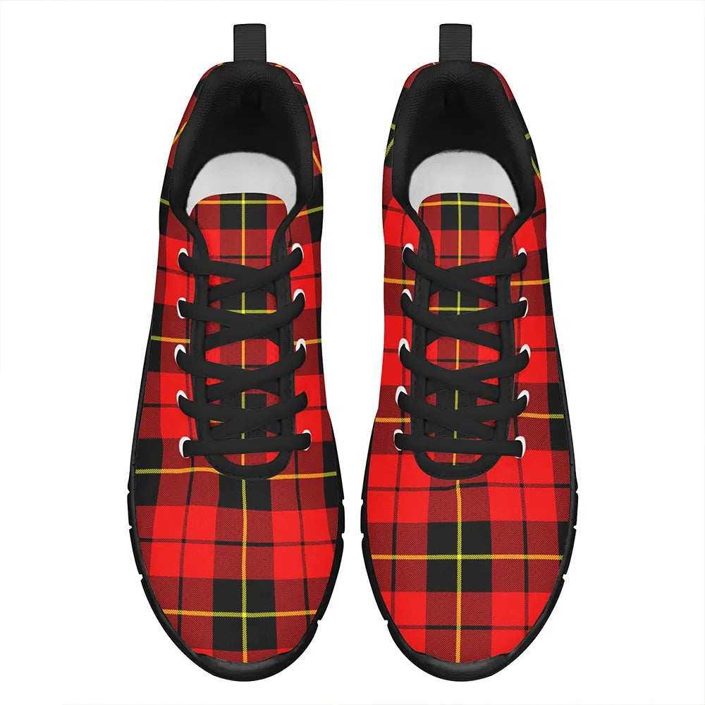 Wallace Hunting - Red Tartan Plaid Sneakers