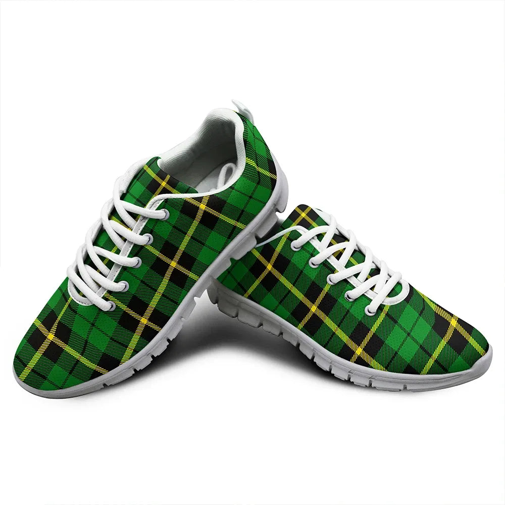 Wallace Hunting - Green Tartan Plaid Sneakers