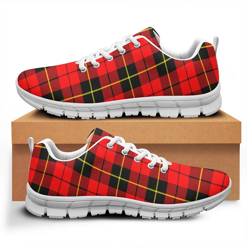 Wallace Hunting - Red Tartan Plaid Sneakers