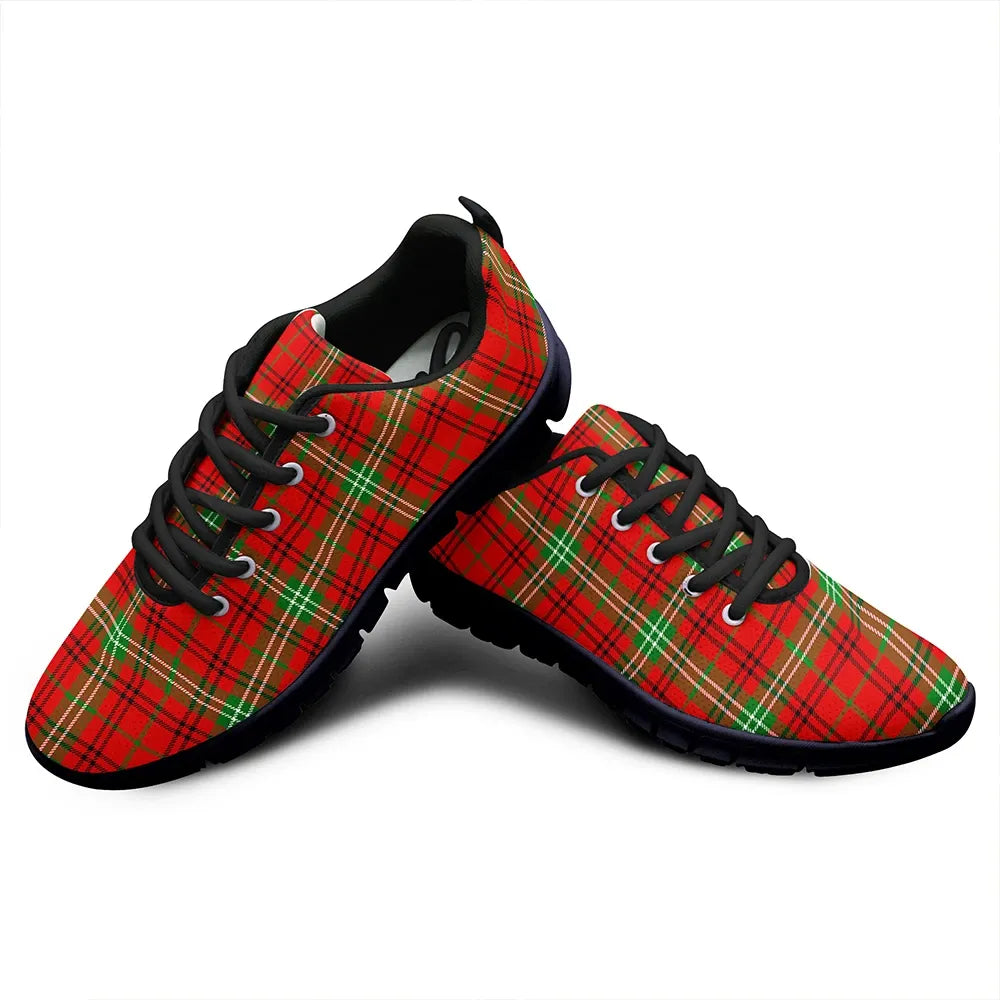 Morrison Red Modern Tartan Plaid Sneakers