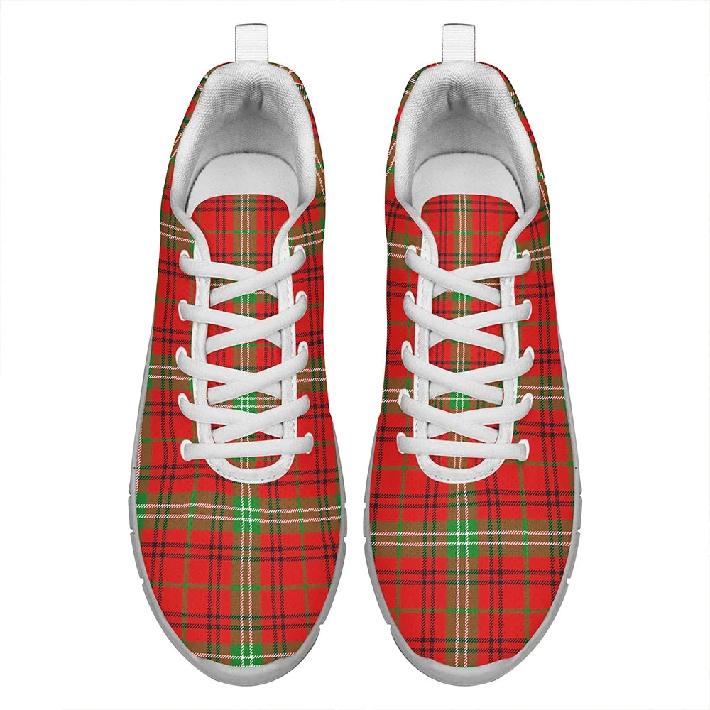 Morrison Red Modern Tartan Plaid Sneakers