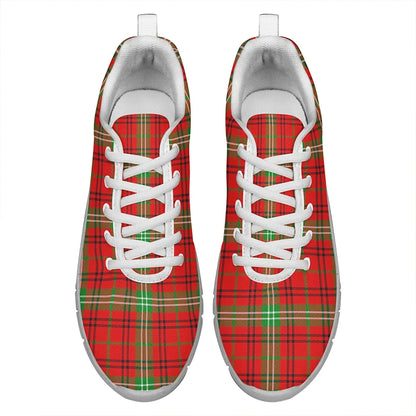 Morrison Red Modern Tartan Plaid Sneakers