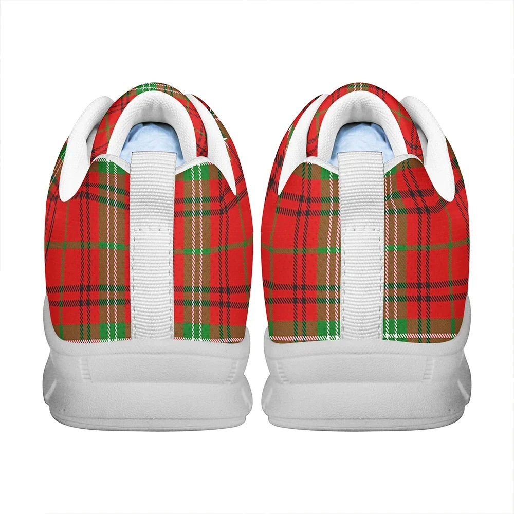 Morrison Red Modern Tartan Plaid Sneakers