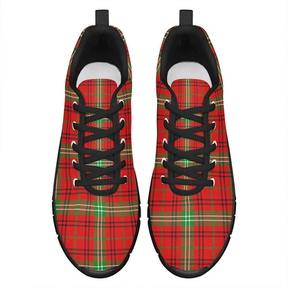 Morrison Red Modern Tartan Plaid Sneakers