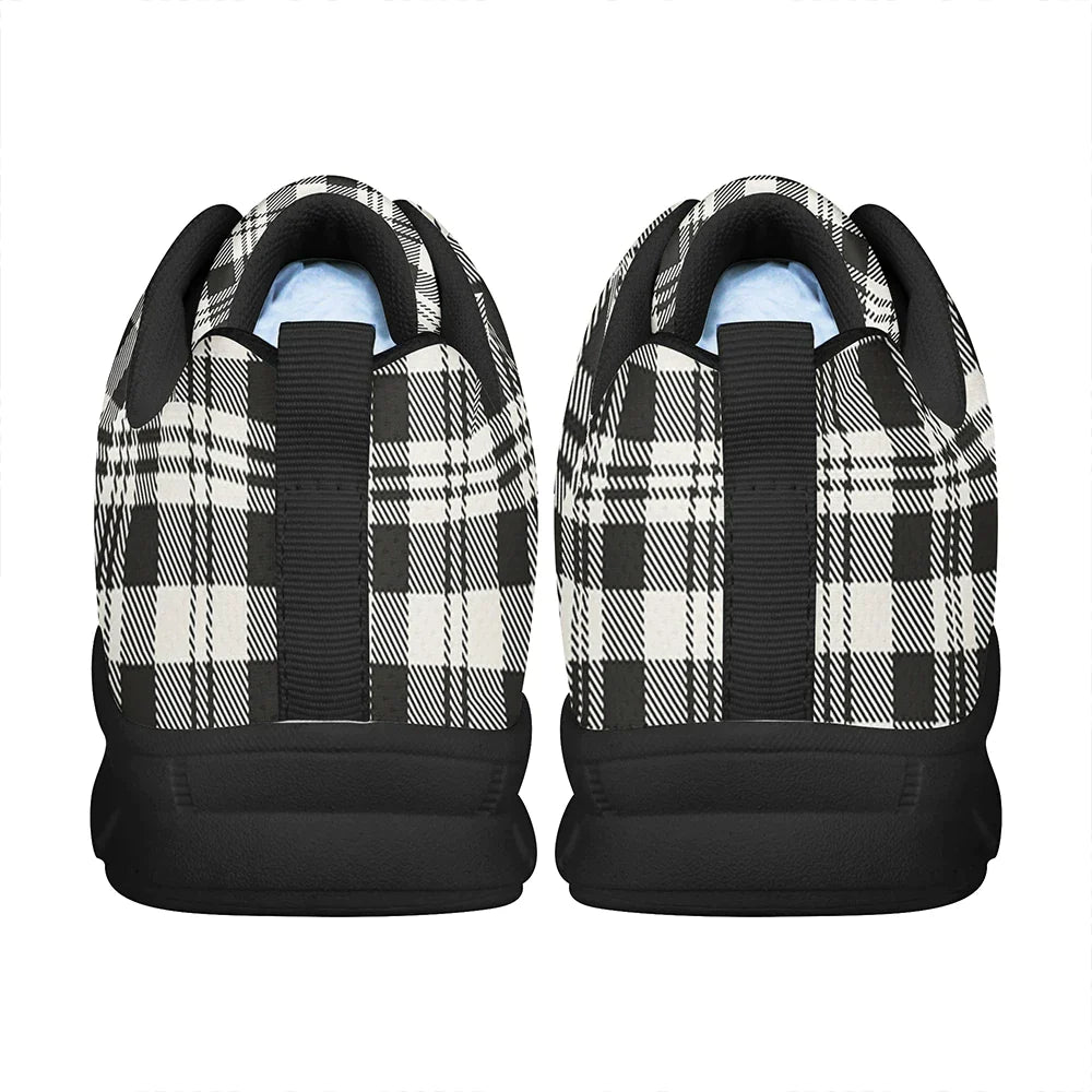 SCOTT BLACK AND WHITE ANCIENT Tartan Plaid Sneakers