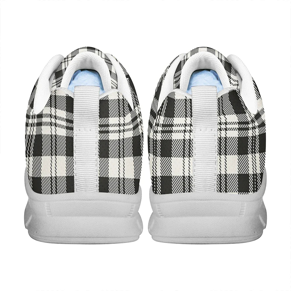 SCOTT BLACK AND WHITE ANCIENT Tartan Plaid Sneakers