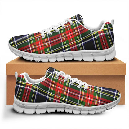 Stewart Black Tartan Plaid Sneakers