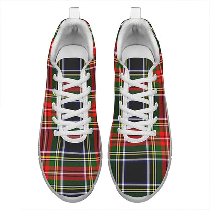 Stewart Black Tartan Plaid Sneakers