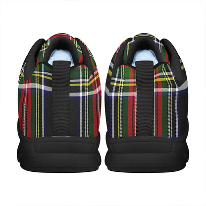 Stewart Black Tartan Plaid Sneakers