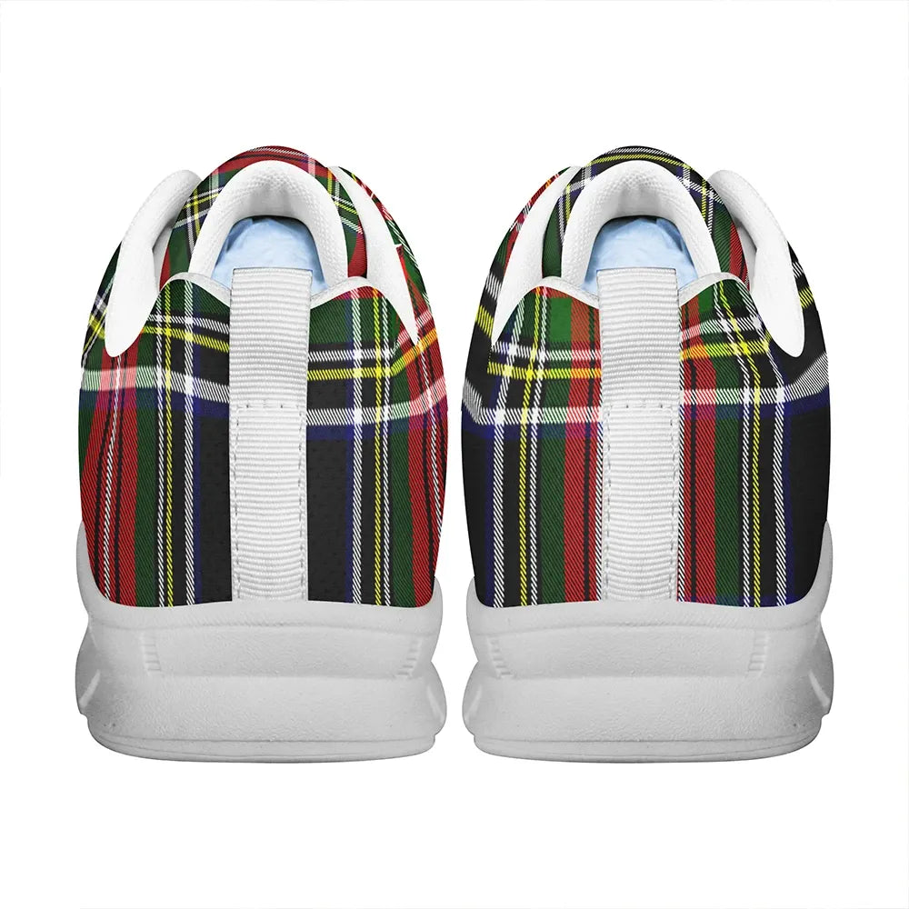 Stewart Black Tartan Plaid Sneakers