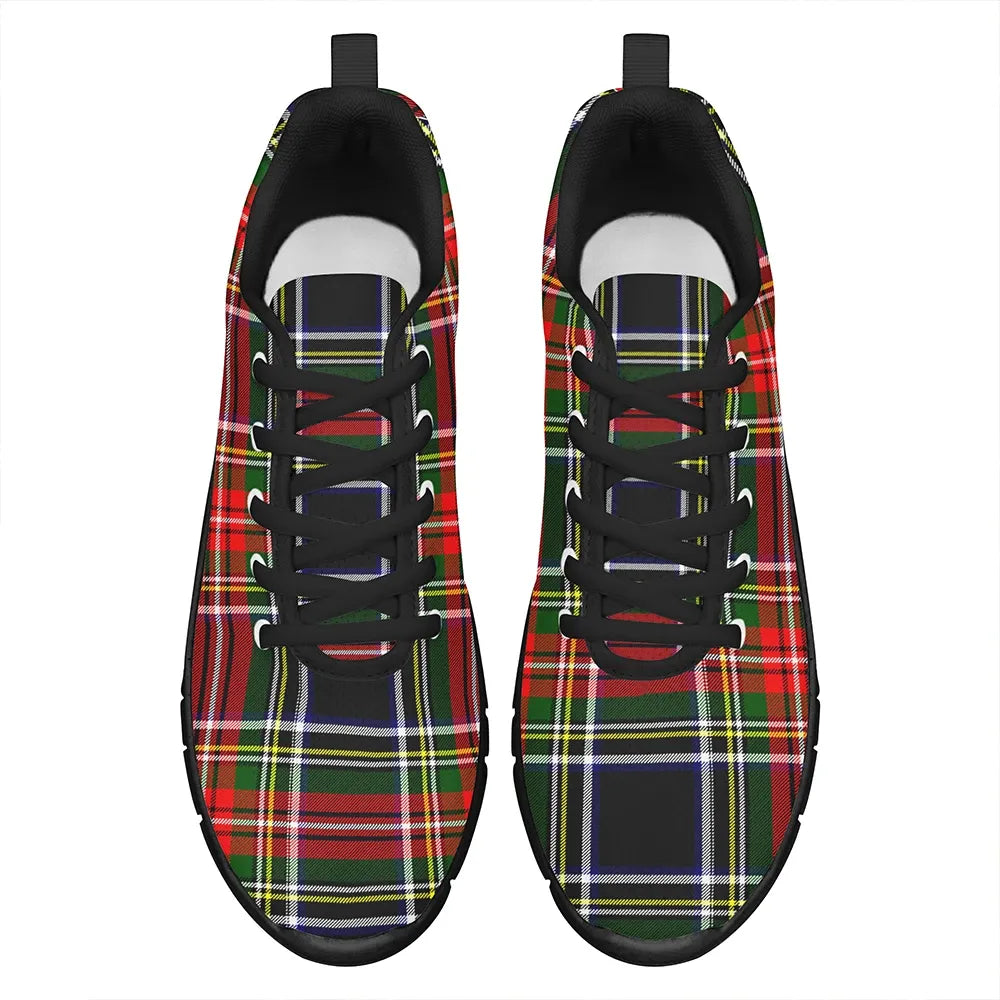 Stewart Black Tartan Plaid Sneakers