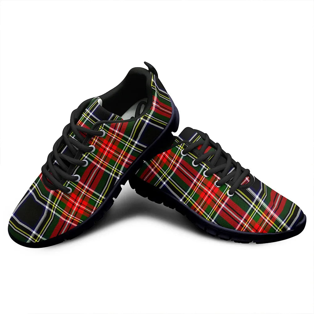 Stewart Black Tartan Plaid Sneakers