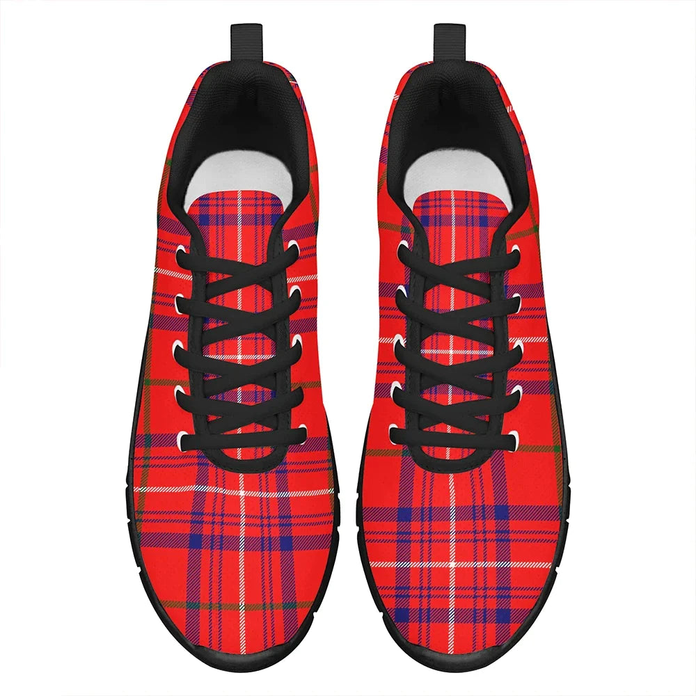 Rose Modern Tartan Plaid Sneakers