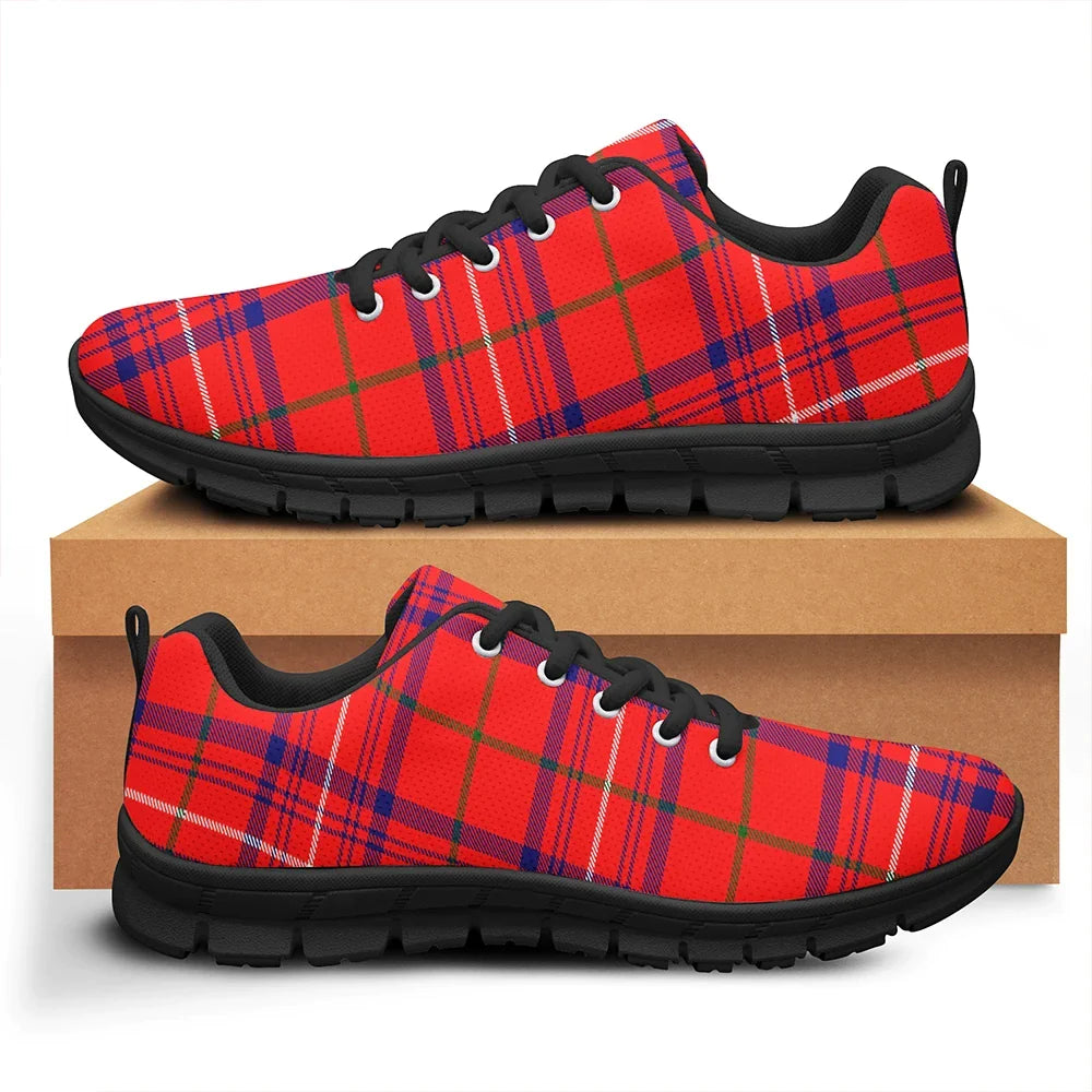 Rose Modern Tartan Plaid Sneakers