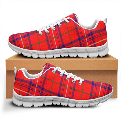 Rose Modern Tartan Plaid Sneakers