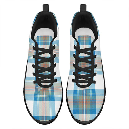 Stewart Muted Blue Tartan Plaid Sneakers