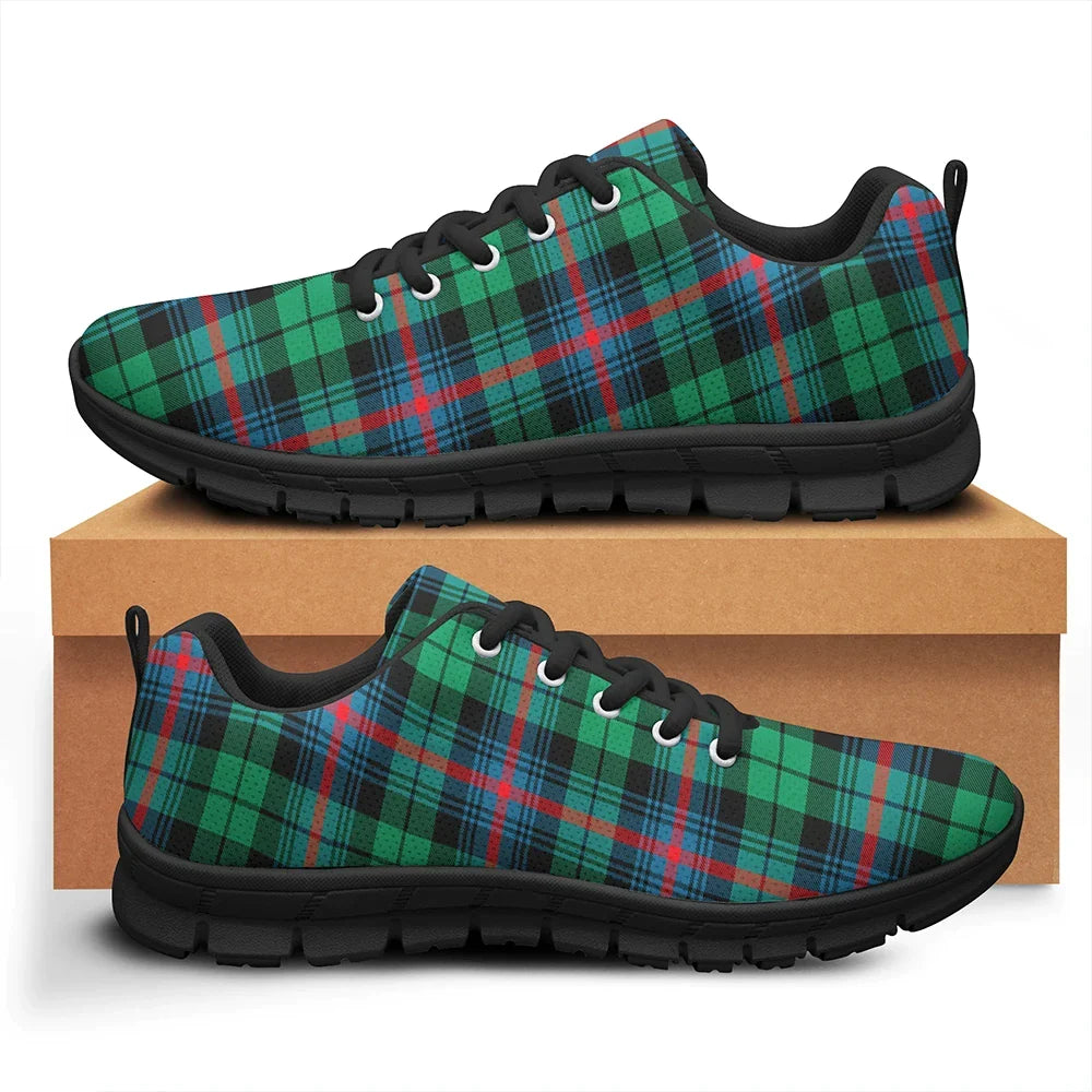 Urquhart Broad Red Ancient Tartan Plaid Sneakers