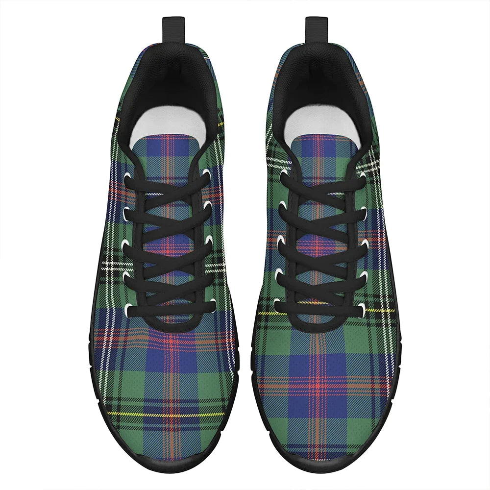 Wood Modern Tartan Plaid Sneakers