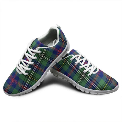 Wood Modern Tartan Plaid Sneakers