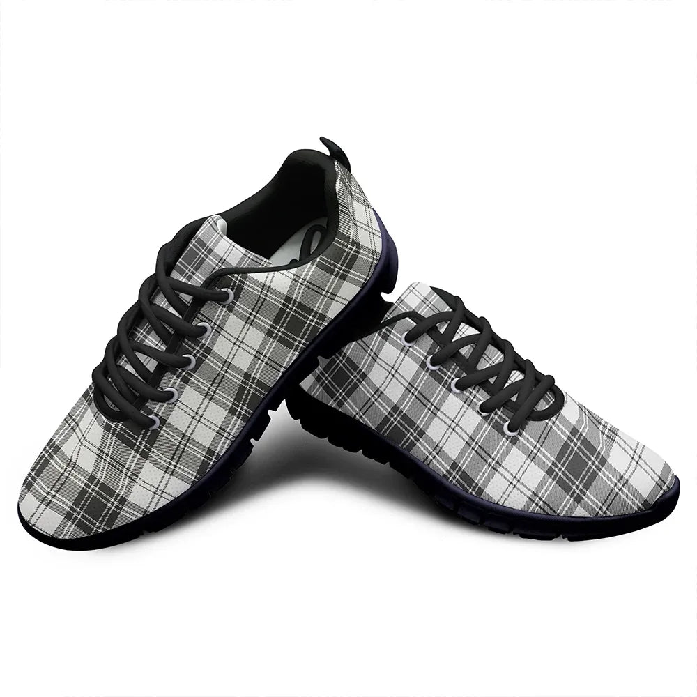 Douglas Grey Modern Tartan Plaid Sneakers