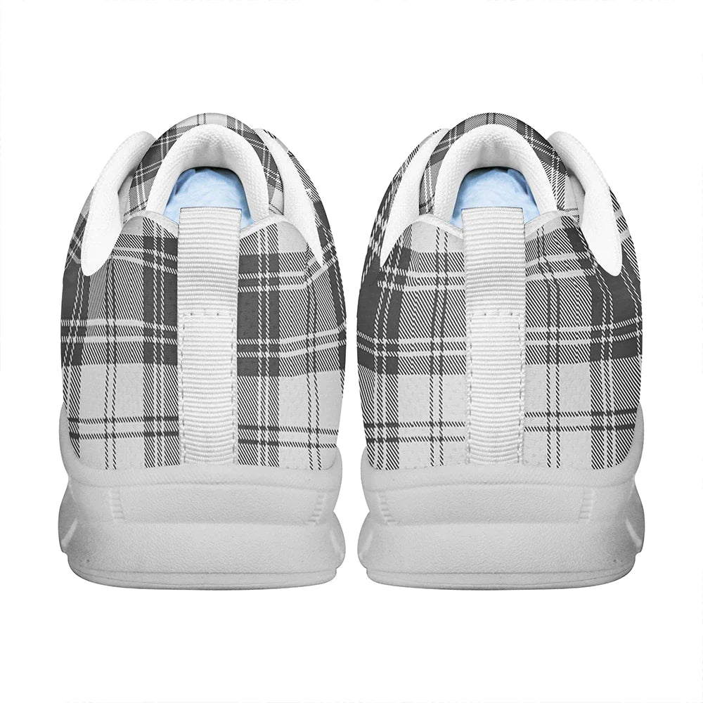 Douglas Grey Modern Tartan Plaid Sneakers